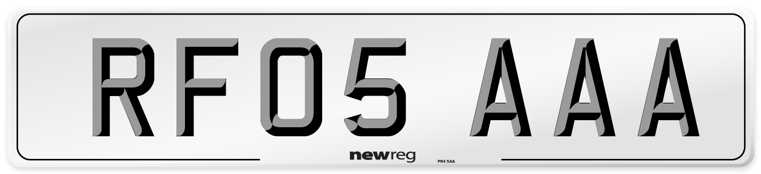 RF05 AAA Number Plate from New Reg